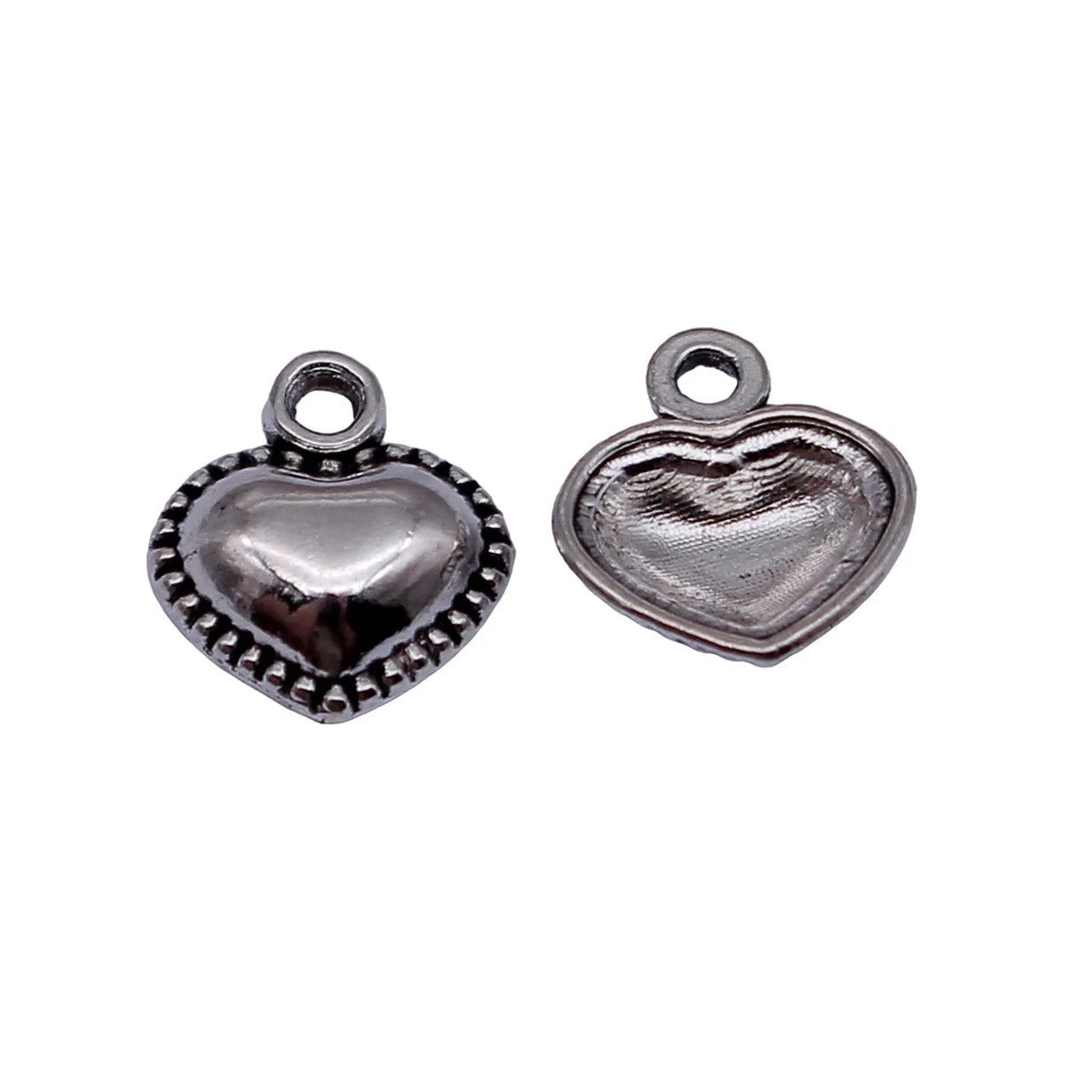 13x11mm 0.59g Antique Silver Zinc Alloy Heart Charm Pendant for DIY Bracelet Necklace Making