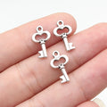 16x9mm 0.46g Multicolor Zinc Alloy Small Key Charm Pendant for Necklace Bracelet Jewelry Making