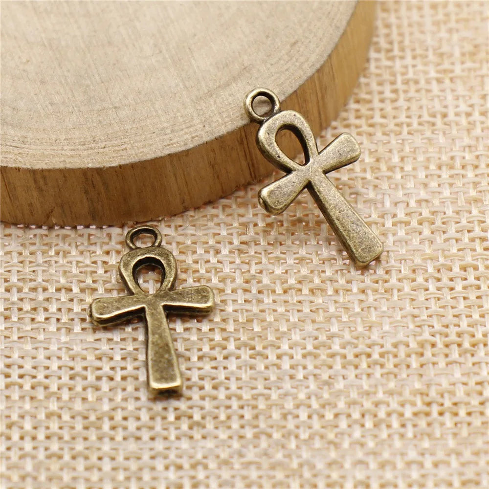22x13mm 1.2g Multicolor Zinc Alloy Cross Charm Pendant for DIY Necklace Bracelet Jewelry Making