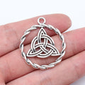 35x30mm 4.1g Multicolor Zinc Alloy Skull Celtic Knot Charm Pendant for DIY Necklace Bracelet Making