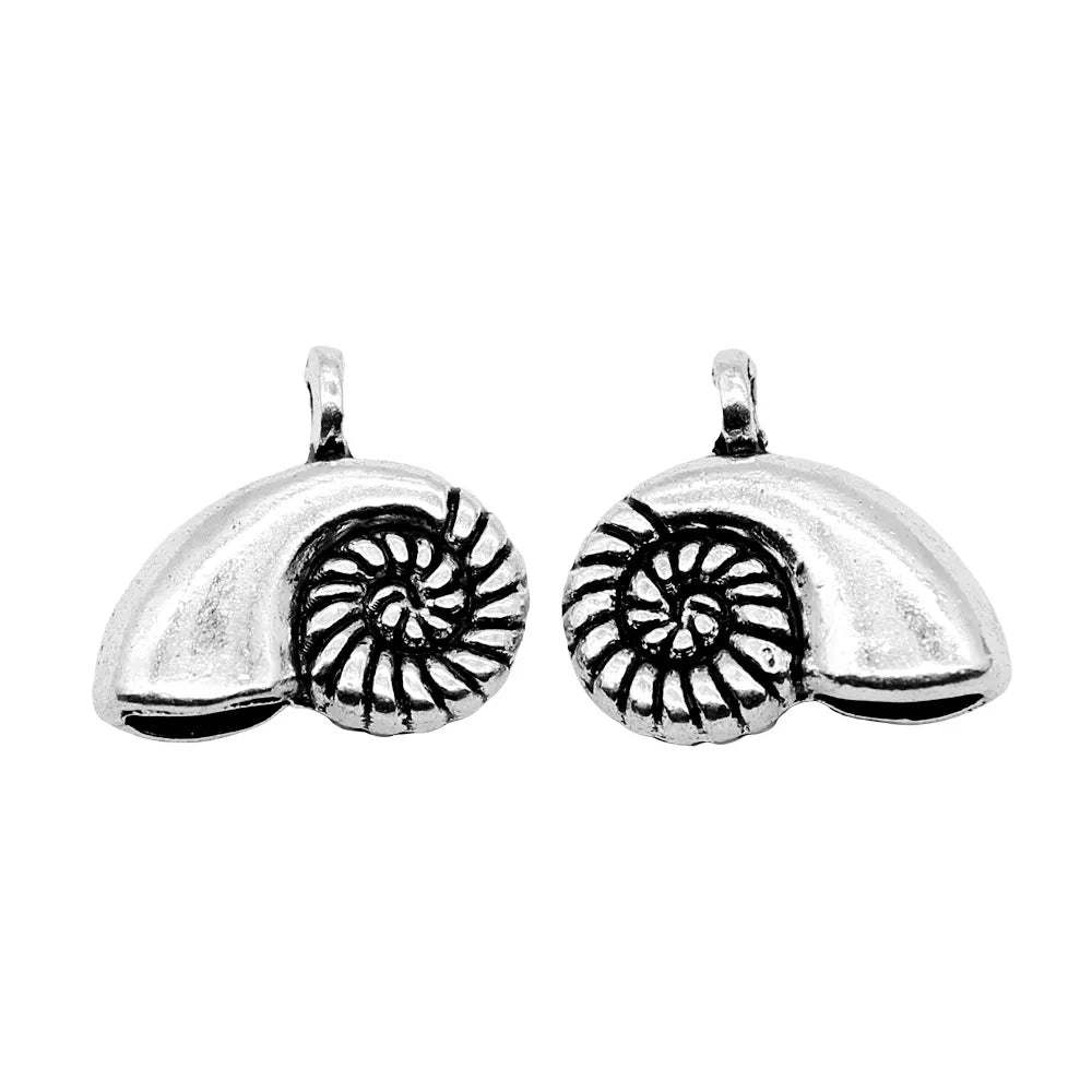 16x12mm 2.1g Multicolor Zinc Alloy Conch Shell Charm Pendant for DIY Ocean Theme Jewelry Making