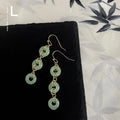 New Chinese Style Handmade Peace Buckle Tassel Drop Earrings With Glass Crystal Geometric Design