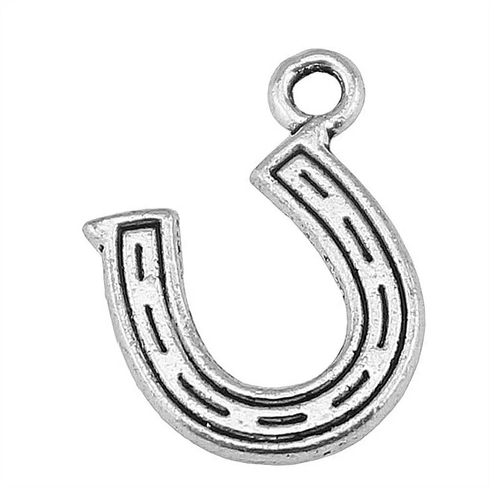 18x12mm 0.8g Multicolor Zinc Alloy Horseshoe Charm Pendant for DIY Necklace Bracelet Jewelry Making