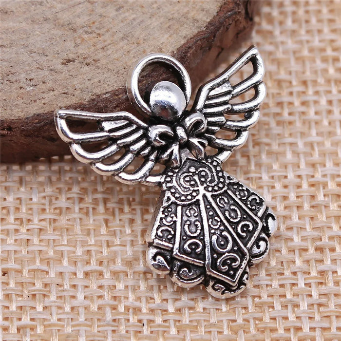 26x23mm 1.9g Multicolor Zinc Alloy Small Angel Figure Charm Pendant for DIY Jewelry Accessories