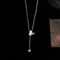 Shell Butterfly Pendant Necklace Sweet Minimalist Summer Elegant Collarbone Jewelry