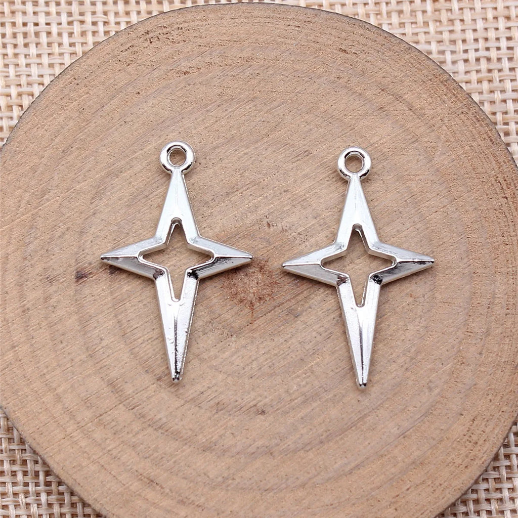 27x17mm 1.13g Multicolor Zinc Alloy Shining Star Charm Pendant for DIY Necklace Bracelet Jewelry Making
