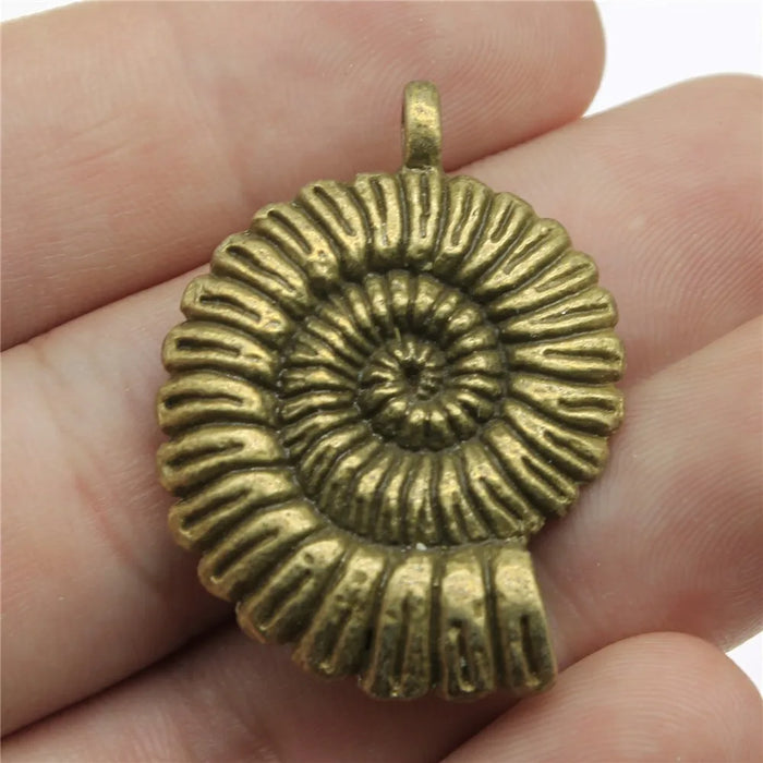 36x27mm 12.7g Multicolor Zinc Alloy Conch Shell Charm Pendant for DIY Necklace Making
