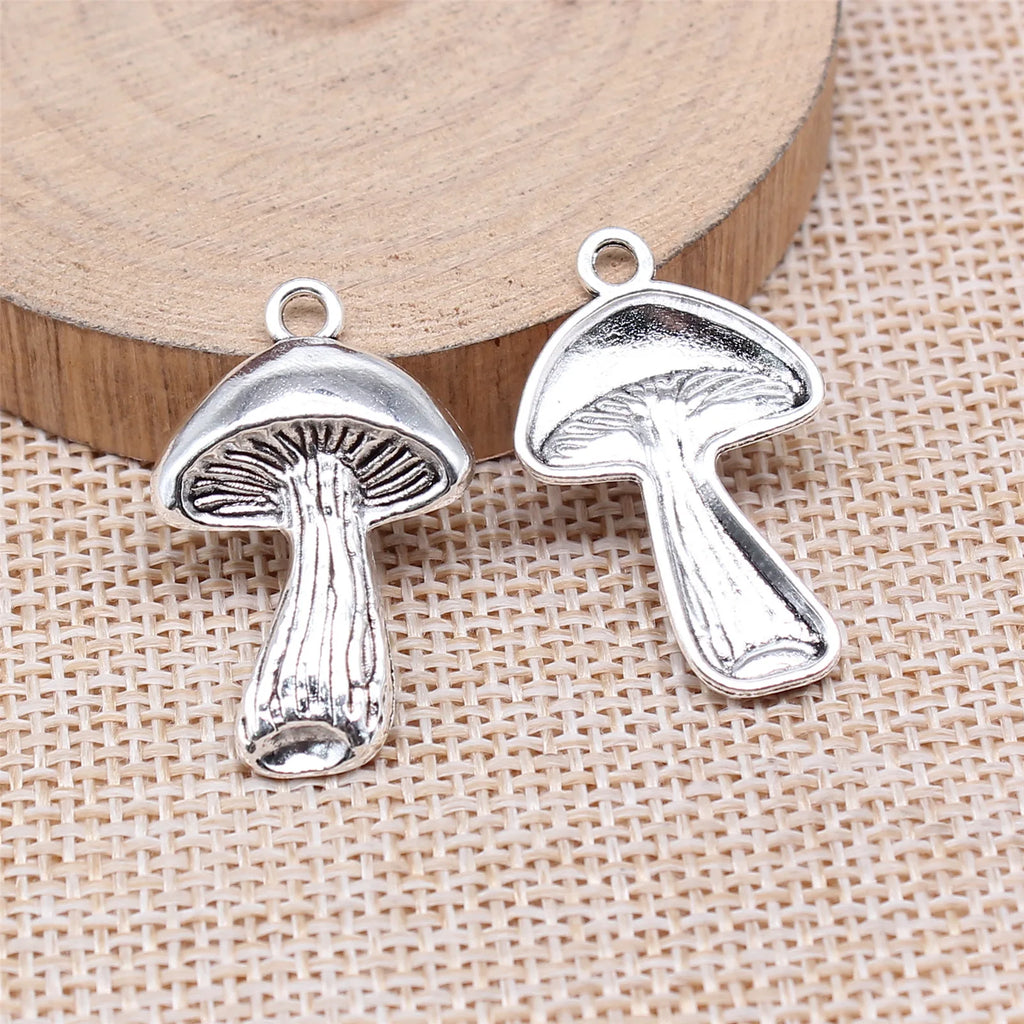 29x18mm 2.2g Multicolor Zinc Alloy Mushroom Charm Pendant for DIY Bracelet Necklace Jewelry Making