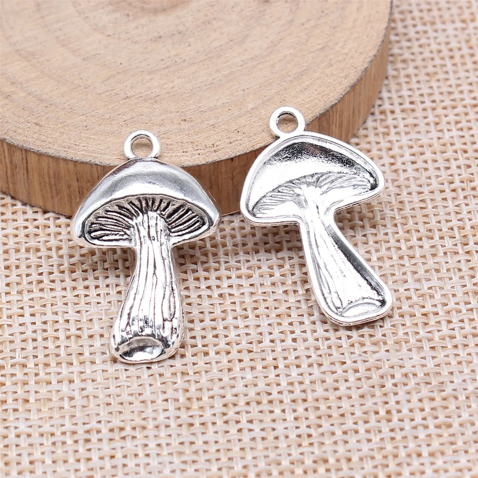29x18mm 2.2g Multicolor Zinc Alloy Mushroom Charm Pendant for DIY Bracelet Necklace Jewelry Making