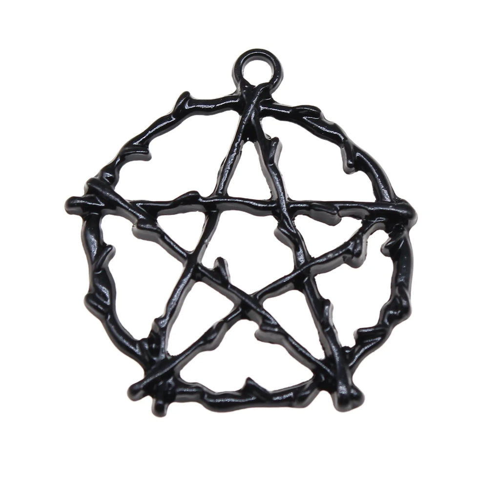28x26mm 2.3g Multicolor Zinc Alloy Five-Point Star Charm Pendant for DIY Necklace Bracelet Making