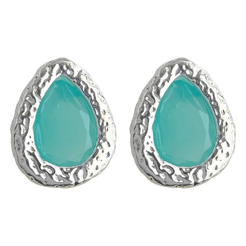 Real Gold Plated Copper Spiral Micro Pave Zircon Clip On Drop Earrings For Painless Commuter Style