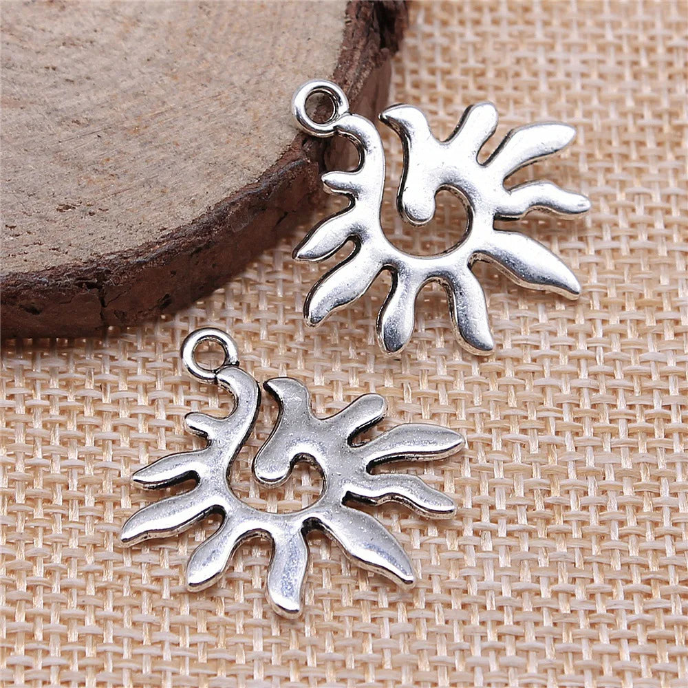 27x20mm 2.5g Multicolor Zinc Alloy Sun Celestial Charm Pendant for DIY Necklace Bracelet Making