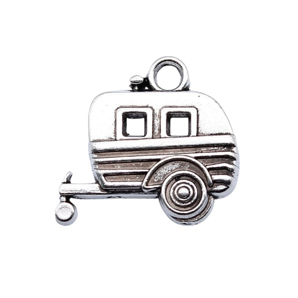 19x18mm 1.9g Antique Silver Zinc Alloy RV Trailer Charm Pendant for DIY Necklace Bracelet Making