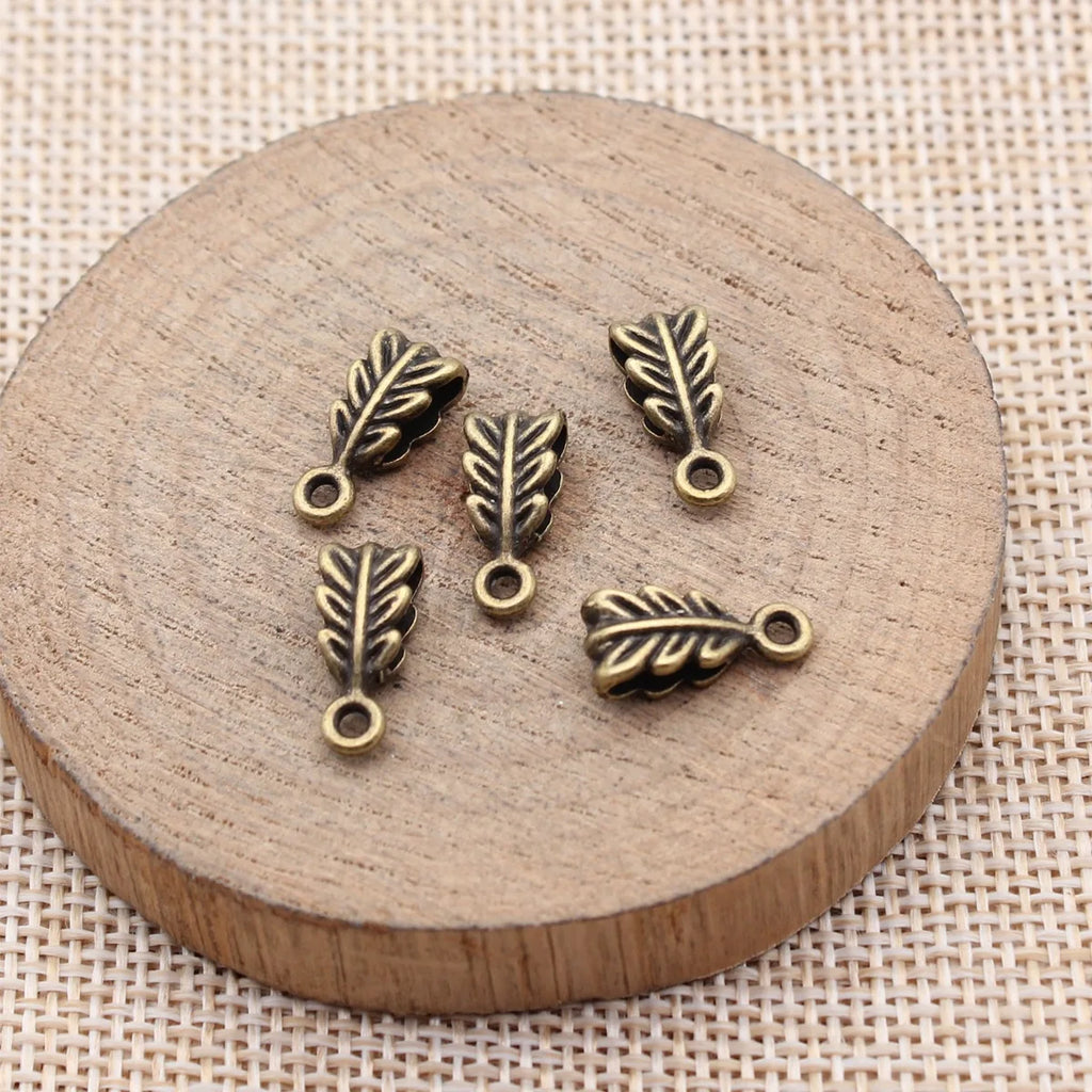 14x6.3x4.7mm 0.62g Multicolor Zinc Alloy Leaf Three-Way Connector Charm for DIY Necklace Bracelet Jewelry Making