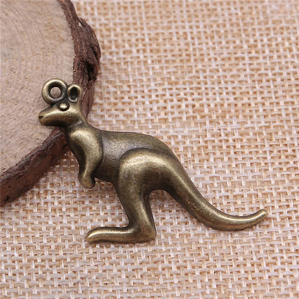 47x31mm 2.8g Multicolor Zinc Alloy Kangaroo Charm Pendant for DIY Necklace Bracelet Jewelry Making