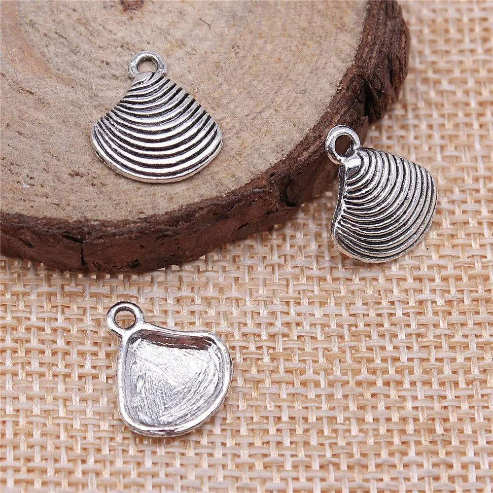 15x13mm 0.6g Multicolor Zinc Alloy Shell Charm Pendant for DIY Bracelet Necklace Jewelry Making