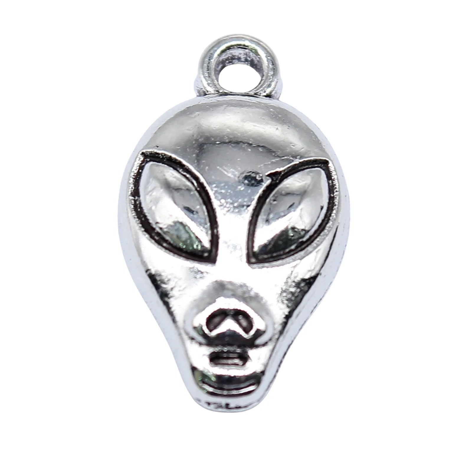19x11mm 1.2g Antique Silver Zinc Alloy Alien Charm Pendant for DIY Handmade Jewelry Accessories