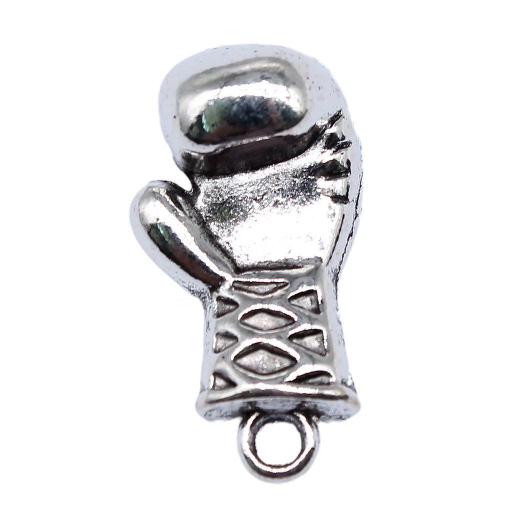 28x15mm 10.3g Multicolor Zinc Alloy Boxing Glove Charm Pendant for DIY Sports Jewelry Making