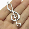 60x21mm 3.9g Antique Silver Zinc Alloy Treble Clef Music Note Charm Pendant for DIY Jewelry Making
