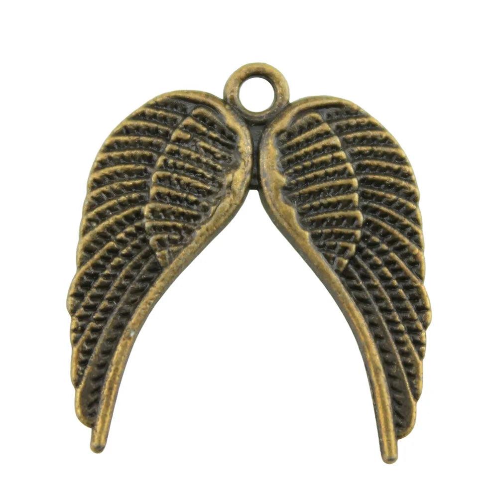 21x19mm 1.2g Multicolor Zinc Alloy Double Wings Charm Pendant for DIY Necklace Bracelet Jewelry Making