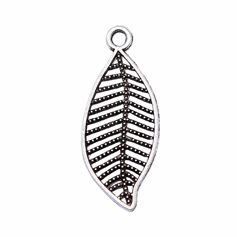 27x11mm 0.6g Multicolor Zinc Alloy Leaf Charm Pendant for DIY Bracelet Necklace Jewelry Making