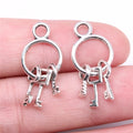 25x13mm 0.7g Antique Silver Zinc Alloy Keychain Charm Pendant for DIY Necklace Bracelet Making
