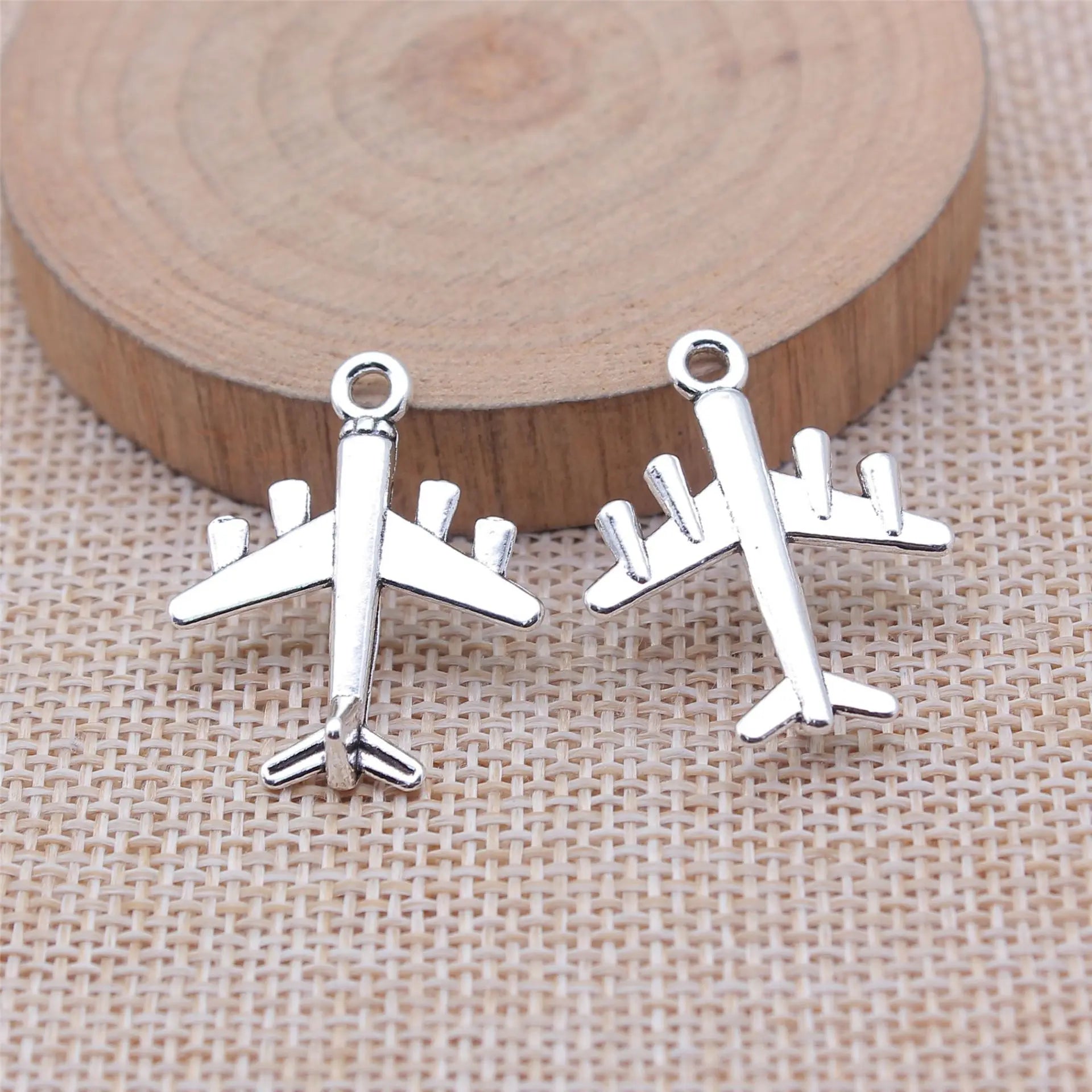 27x21mm 1.6g Multicolor Zinc Alloy Airplane Charm Pendant for Travel Theme DIY Jewelry Making