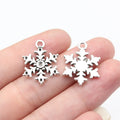 22x17mm 1.3g Antique Silver Zinc Alloy Snowflake Charm Pendant for DIY Necklace Bracelet Jewelry Making