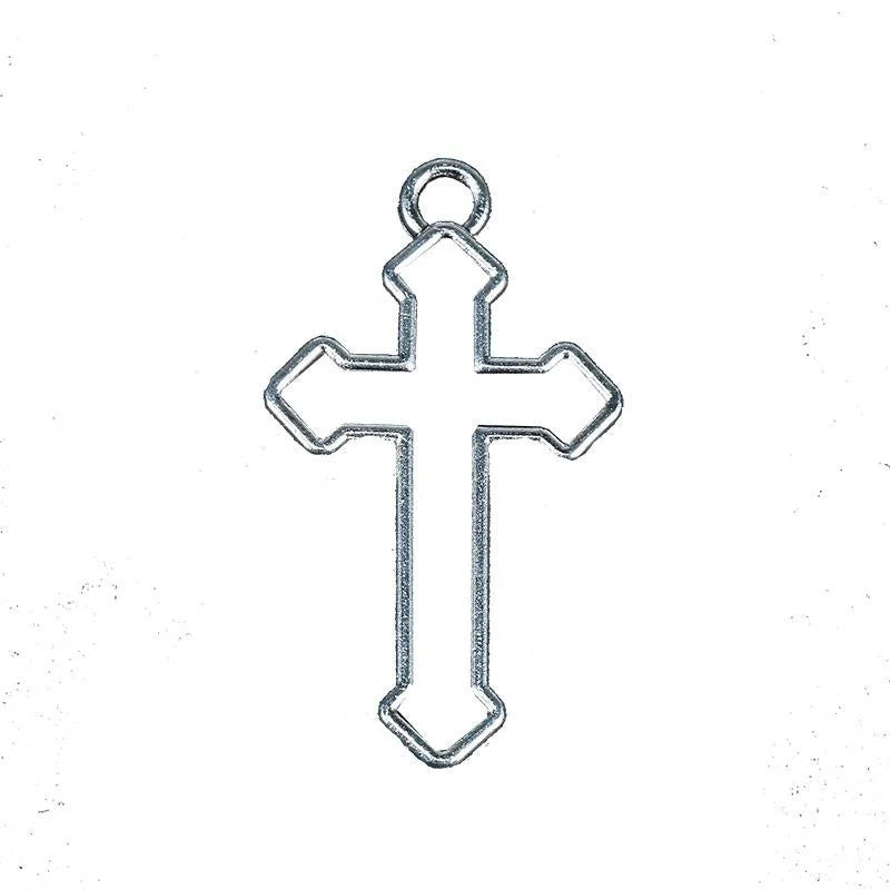 38x22MM Zinc Alloy Cross Hollow Charm Pendant for DIY Necklace Bracelet Jewelry Making