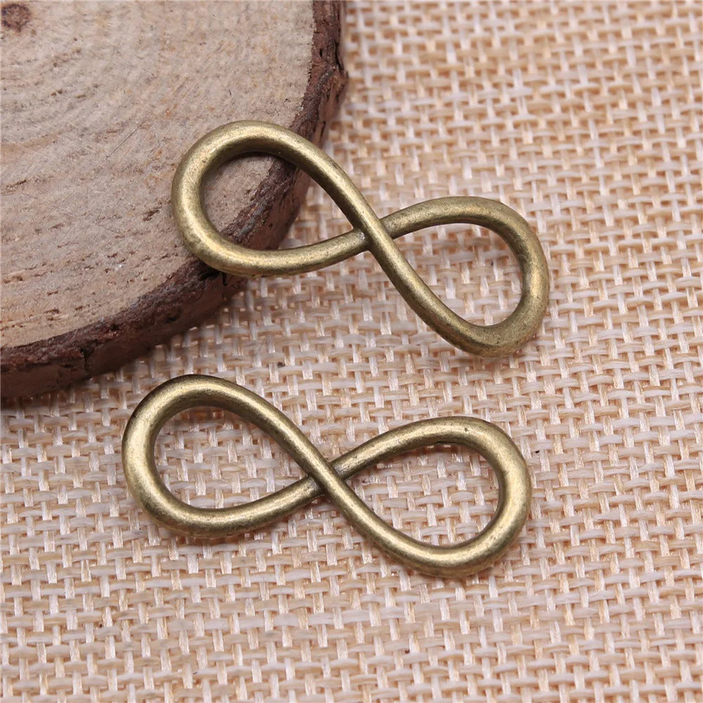 30x12mm 1.5g Multicolor Zinc Alloy Infinity Symbol Connector Charm for DIY Bracelet Jewelry Making