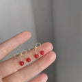 14K Gold Plated Copper Bow Stud Earrings Sweet Korean Minimalist Jewelry