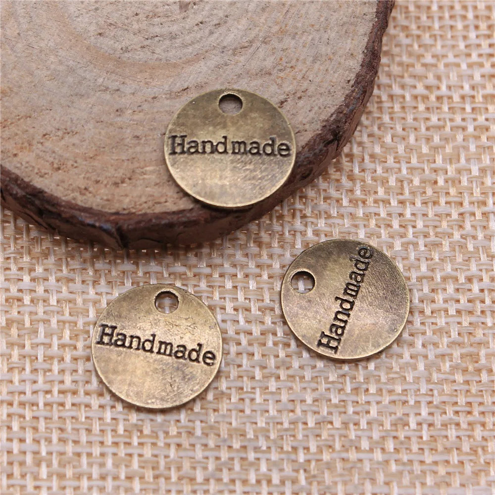 14mm 1.2g Zinc Alloy handmade Letter Charm Pendant for Bracelet Necklace Jewelry Making