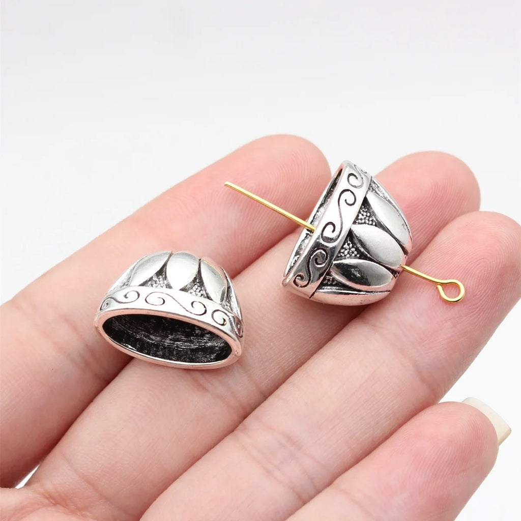 20x13x12mm 5.4g Antique Silver Zinc Alloy Tassel Cap End Bead Cone for Earrings Necklace DIY Jewelry Making