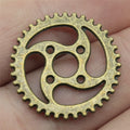 23x23mm 1.8g Antique Bronze Tone Zinc Alloy Gear Charm Pendant for Steampunk Jewelry DIY