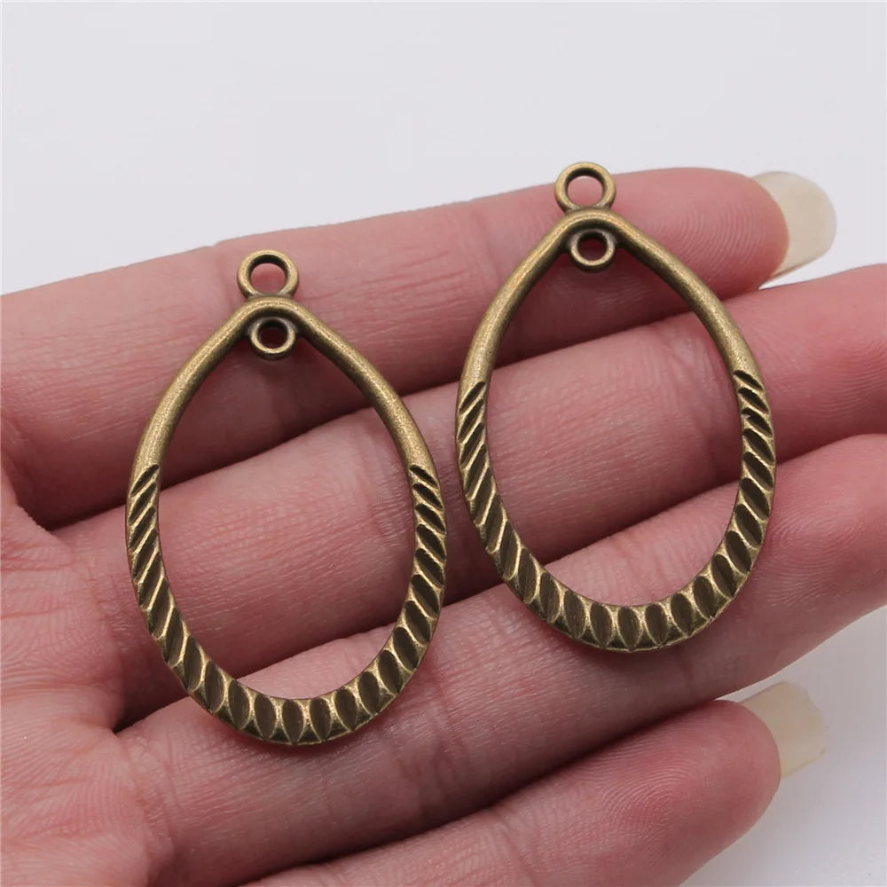 26x43mm 2.8g Multicolor Zinc Alloy Geometric Earring Connector Charm for DIY Dangle Earrings Making