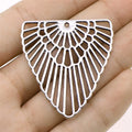 40x42mm 5.5g Zinc Alloy Geometric Hollow Earring Charms for DIY Earrings Jewelry Making