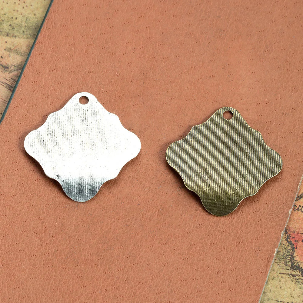 24x24MM Antique Silver Zinc Alloy Notebook Charm Pendant for DIY Necklace Bracelet Jewelry Making