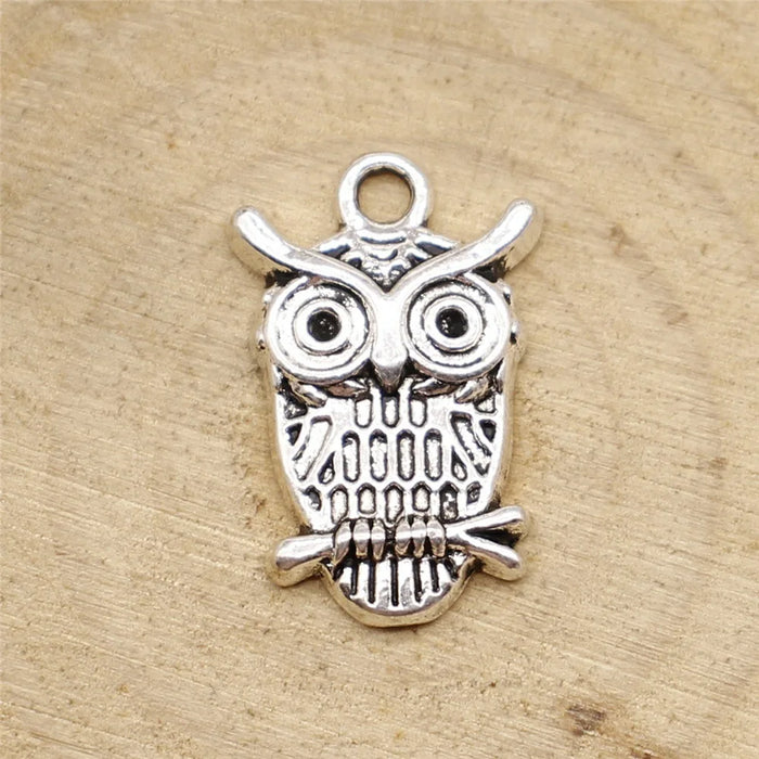 20mm 2.1g Multicolor Zinc Alloy Owl Cat Charm Pendant for Necklace Bracelet DIY Jewelry Making