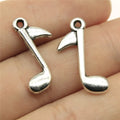 23x13mm 1g Multicolor Zinc Alloy Musical Note Charm Pendant for Music Bracelet Jewelry Making