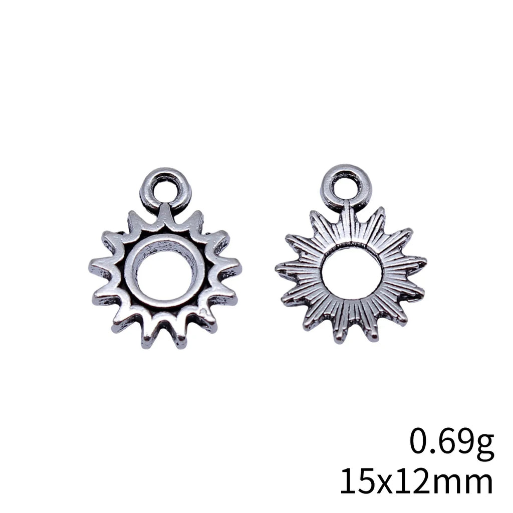 15x12mm 0.69g Multicolor Zinc Alloy Gear Charm Pendant for DIY Bracelet Necklace Jewelry Making