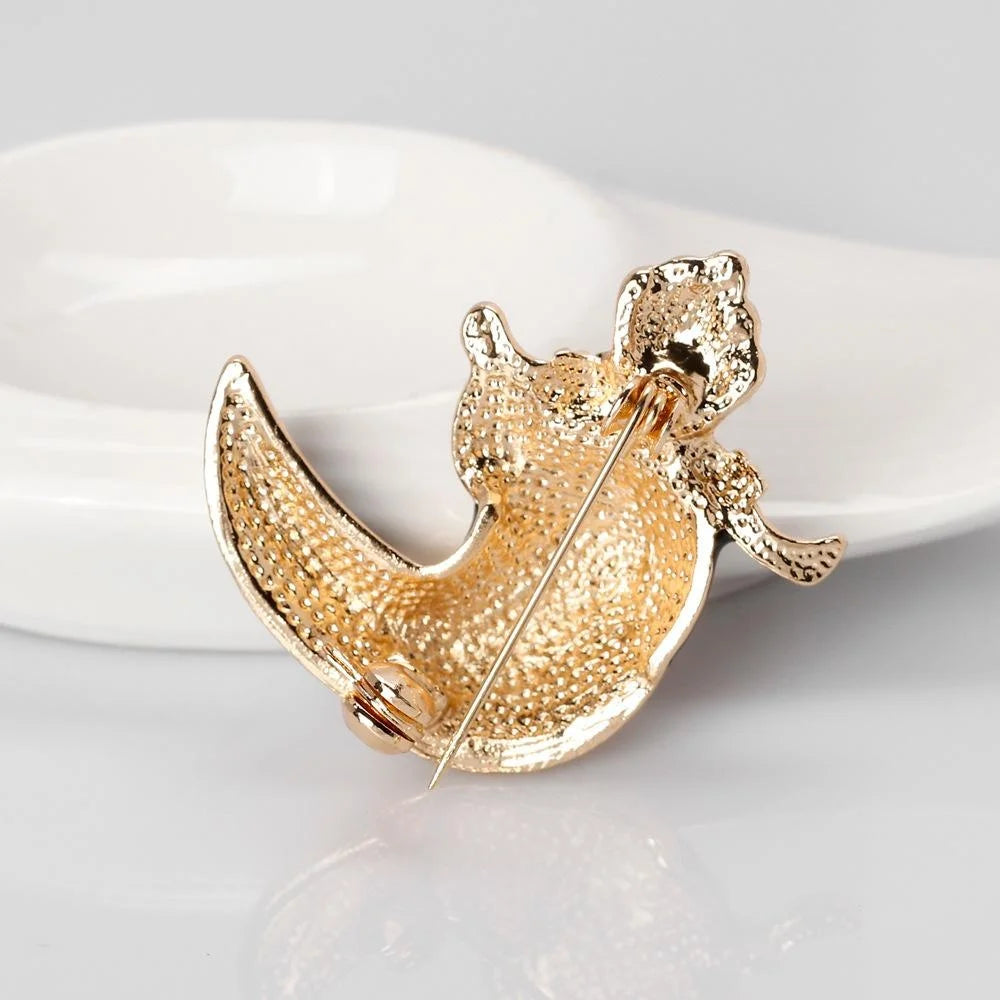 Luxury Big Beak Toucan Parrot Brooch With Rhinestone Enamel Alloy, Elegant Lapel Pin Corsage Gift