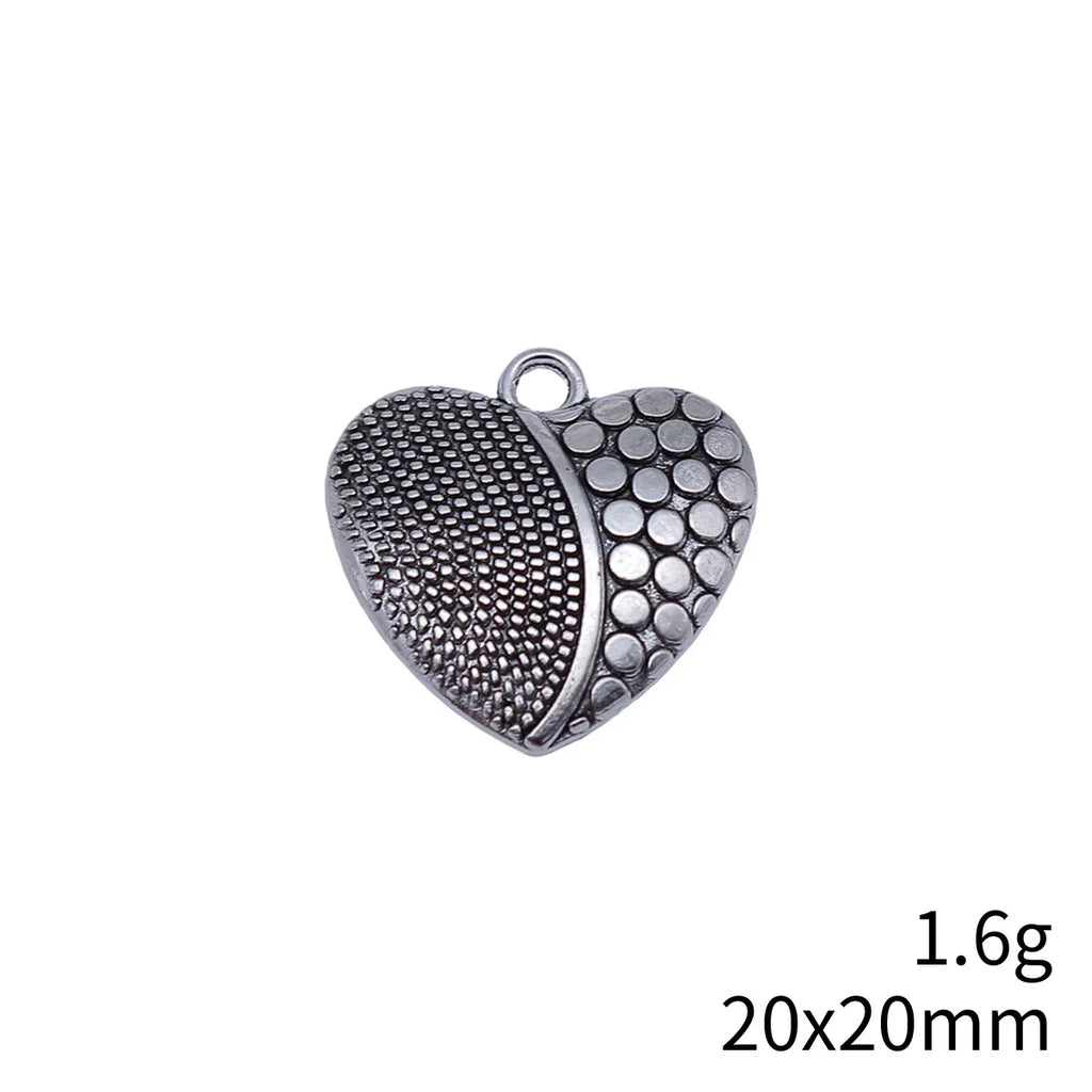 20x20mm 1.6g Multicolor Zinc Alloy Heart Charm Pendant for DIY Necklace Bracelet Jewelry Making