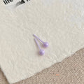 Bio Ceramic Round Bean Stud Earrings For Women, Minimalist Small Hypoallergenic Ear Jewelry
