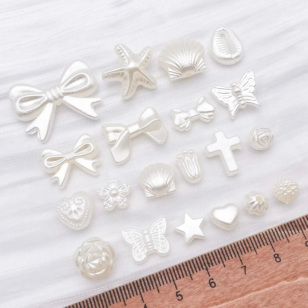 Acrylic Butterfly Shell Heart Double Sided Loose Spacer Beads for DIY Jewelry Accessories