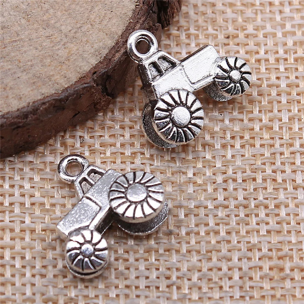 16x15mm 2g Antique Silver Zinc Alloy Truck Charm Pendant for DIY Bracelet Necklace Making