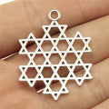 40x31mm 4g Antique Silver Zinc Alloy Hexagram Charm Pendant for DIY Necklace Bracelet Making