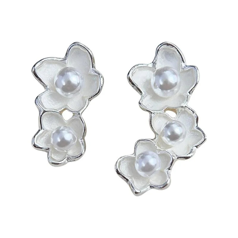 Eco-Friendly Copper Plum Blossom Drop Earrings New Chinese Ethnic Floral Jewelry For Women
