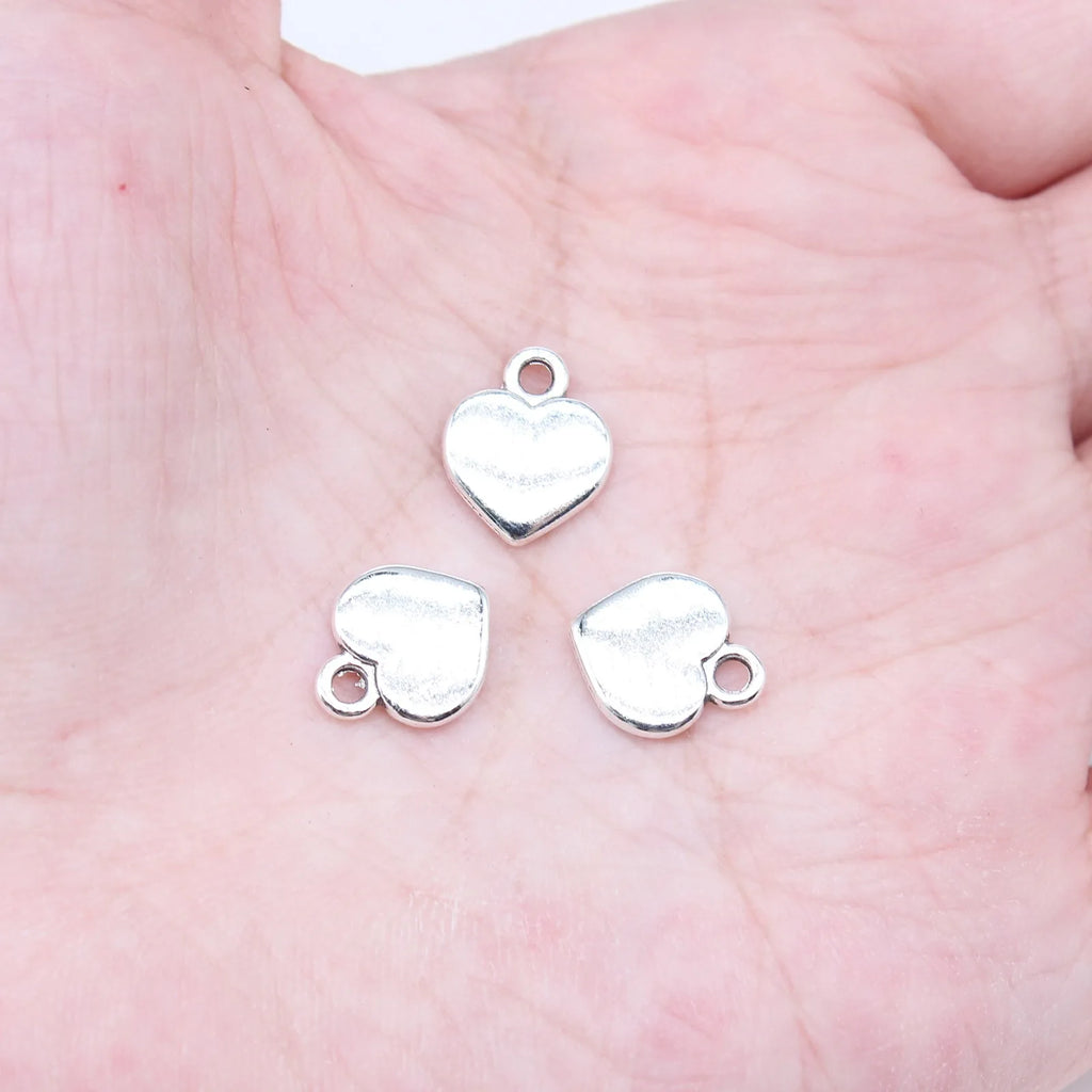 12x10mm 0.81g Multicolor Zinc Alloy Heart Charm Pendant for DIY Necklace Bracelet Jewelry Making