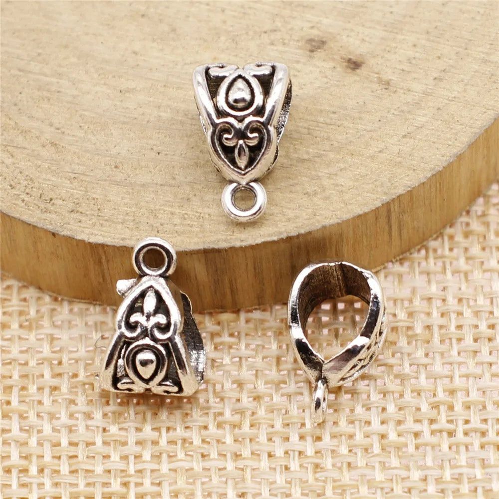 13x8mm 0.9g Multi Color Zinc Alloy Small Connector Bail Charm Findings for DIY Handmade Jewelry Making
