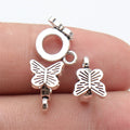 11x9.3x8.5mm 0.93g Antique Silver Zinc Alloy Butterfly Pendant Bail Jewelry Findings for DIY Charm Making